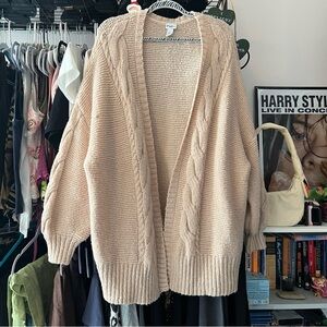 Rue21 Beige Cable Knit Cardigan
